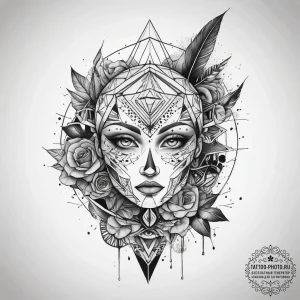 Tattoo sketch geometric symbol, tattoo line a... - эскиз тату (№1757475258_0, 10.09.2025 03:34) — tattoo-photo.ru