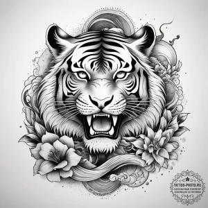 Tattoo sketch tiger's eye, ink illustration f... - эскиз тату (№1757477005_0, 10.09.2025 04:03) — tattoo-photo.ru