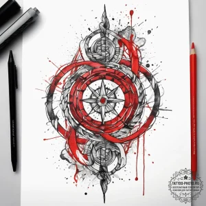 Tattoo sketch rope, tattoo line art, black an... - эскиз тату (№1757477392_0, 10.09.2025 04:09) — tattoo-photo.ru