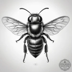 Tattoo sketch carpenter bee, tattoo line art,... - эскиз тату (№1757479137_0, 10.09.2025 04:38) — tattoo-photo.ru