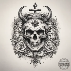 Tattoo sketch dusk, tattoo line art, muted co... - эскиз тату (№1757479718_0, 10.09.2025 04:48) — tattoo-photo.ru