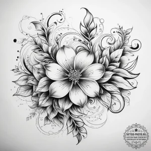 Tattoo sketch lime blossom, tattoo drawing ou... - эскиз тату (№1757480883_0, 10.09.2025 05:08) — tattoo-photo.ru