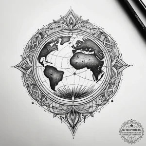 Tattoo sketch sacred earth, tattoo sketch des... - эскиз тату (№1757481854_0, 10.09.2025 05:24) — tattoo-photo.ru