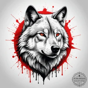 Tattoo sketch wolf, concept art for tattoo, b... - эскиз тату (№1757482631_0, 10.09.2025 05:37) — tattoo-photo.ru