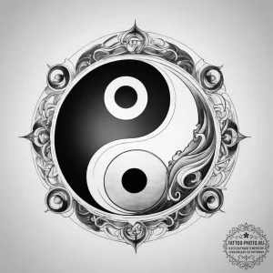 Tattoo sketch taoist yin yang - эскиз тату (№1757482825_0, 10.09.2025 05:40) — tattoo-photo.ru