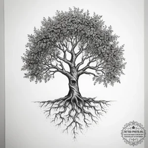 Tattoo sketch узор в виде корней дерева, ink... - эскиз тату (№1757484568_0, 10.09.2025 06:09) — tattoo-photo.ru