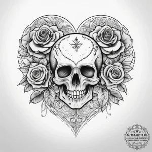 Tattoo sketch heart with a quote, tattoo draw... - эскиз тату (№1757485925_0, 10.09.2025 06:32) — tattoo-photo.ru
