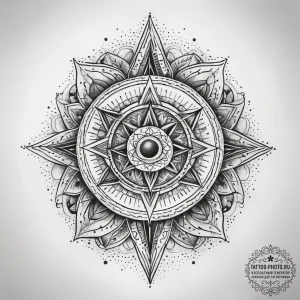 Tattoo sketch cosmic origin, tattoo flash she... - эскиз тату (№1757486508_0, 10.09.2025 06:41) — tattoo-photo.ru