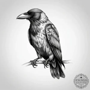 Tattoo sketch puns a crow that says "i'm a cr... - эскиз тату (№1757487864_0, 10.09.2025 07:04) — tattoo-photo.ru