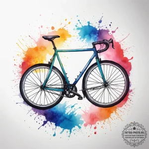 Tattoo sketch cycling bicycle and road, tatto... - эскиз тату (№1757488254_0, 10.09.2025 07:10) — tattoo-photo.ru