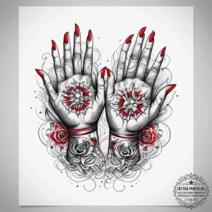 Tattoo sketch hands with a paper, concept art... - эскиз тату (№1757488644_0, 10.09.2025 07:17) — tattoo-photo.ru