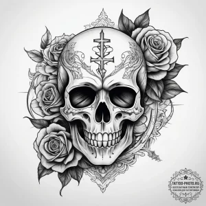 Tattoo sketch biker jacket with a quote, tatt... - эскиз тату (№1757491743_0, 10.09.2025 08:09) — tattoo-photo.ru