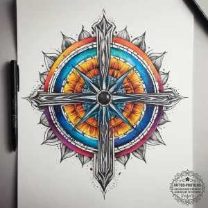 Tattoo sketch solar flair, artistic tattoo sk... - эскиз тату (№1757492130_0, 10.09.2025 08:15) — tattoo-photo.ru