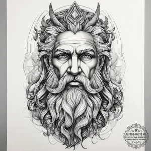 Tattoo sketch ancient greek god zeus, tattoo... - эскиз тату (№1757492325_0, 10.09.2025 08:18) — tattoo-photo.ru