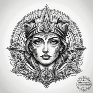 Tattoo sketch sacred identity, tattoo line ar... - эскиз тату (№1757494462_0, 10.09.2025 08:54) — tattoo-photo.ru