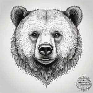 Tattoo sketch puns a bear that says "i'm a be... - эскиз тату (№1757496018_0, 10.09.2025 09:20) — tattoo-photo.ru