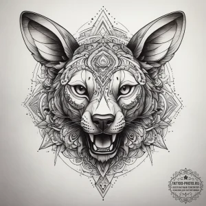Tattoo sketch linework животное, concept art... - эскиз тату (№1757497767_0, 10.09.2025 09:49) — tattoo-photo.ru