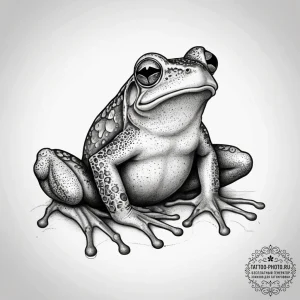 Tattoo sketch frog, ink illustration for tatt... - эскиз тату (№1757499124_0, 10.09.2025 10:12) — tattoo-photo.ru