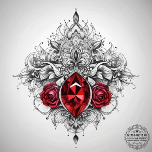 Tattoo sketch ruby - эскиз тату (№1757501259_0, 10.09.2025 10:47) — tattoo-photo.ru