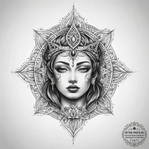 Tattoo sketch divine existence - эскиз тату (№1757512217_0, 10.09.2025 13:50) — tattoo-photo.ru