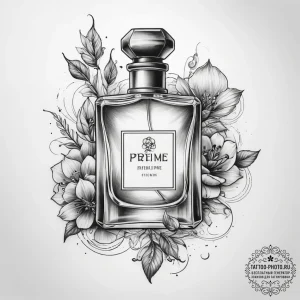 Tattoo sketch perfume tattoo - эскиз тату (№1757512418_0, 10.09.2025 13:53) — tattoo-photo.ru