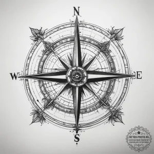 Tattoo sketch jack sparrow compass, tattoo sk... - эскиз тату (№1757512805_0, 10.09.2025 14:00) — tattoo-photo.ru
