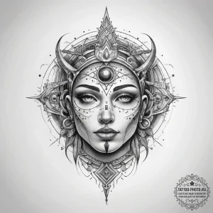 Tattoo sketch cosmic legend - эскиз тату (№1757514583_0, 10.09.2025 14:29) — tattoo-photo.ru