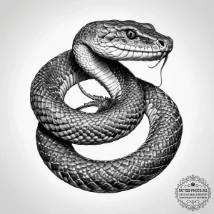 Tattoo sketch rattlesnake - эскиз тату (№1757518736_0, 10.09.2025 15:38) — tattoo-photo.ru