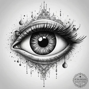 Tattoo sketch узор в виде глаза с воздухом, i... - эскиз тату (№1757518940_0, 10.09.2025 15:42) — tattoo-photo.ru