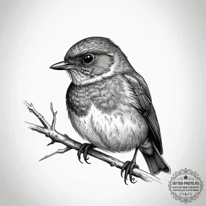 Tattoo sketch puns a robin that says "i'm a r... - эскиз тату (№1757519146_0, 10.09.2025 15:45) — tattoo-photo.ru