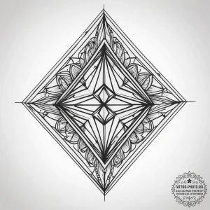 Tattoo sketch diamond tattoo, tattoo line art... - эскиз тату (№1757520928_0, 10.09.2025 16:15) — tattoo-photo.ru