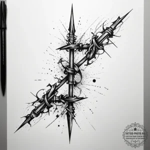 Tattoo sketch barbed wire, tattoo drawing out... - эскиз тату (№1757524243_0, 10.09.2025 17:10) — tattoo-photo.ru