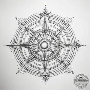 Tattoo sketch celestial alignment - эскиз тату (№1757530678_0, 10.09.2025 18:57) — tattoo-photo.ru