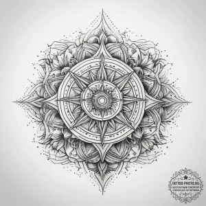 Tattoo sketch holy cosmos, tattoo sketch desi... - эскиз тату (№1757532633_0, 10.09.2025 19:30) — tattoo-photo.ru