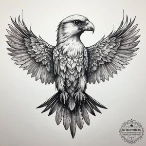 Tattoo sketch goshawk, tattoo flash sheet des... - эскиз тату (№1757533217_0, 10.09.2025 19:40) — tattoo-photo.ru