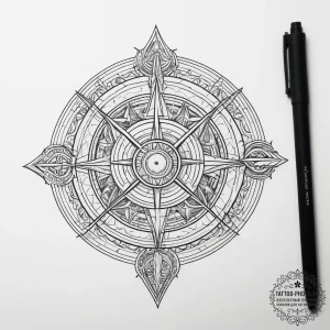 Tattoo sketch hieroglyphic symbol for "destin... - эскиз тату (№1757538053_0, 10.09.2025 21:00) — tattoo-photo.ru