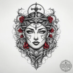 Tattoo sketch vine wrapped around a figure, c... - эскиз тату (№1757538641_0, 10.09.2025 21:10) — tattoo-photo.ru