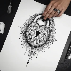 Tattoo hands with a lock, tattoo line art, cl... - эскиз тату (№1757542145_0, 10.09.2025 22:09) — tattoo-photo.ru