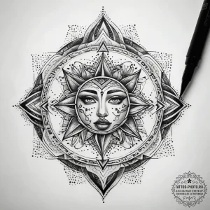 Tattoo sketch map, concept art for tattoo, so... - эскиз тату (№1757542538_0, 10.09.2025 22:15) — tattoo-photo.ru