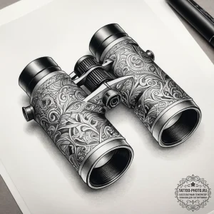 Tattoo sketch binoculars, artistic tattoo ske... - эскиз тату (№1757543323_0, 10.09.2025 22:28) — tattoo-photo.ru