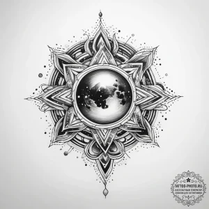 Tattoo sketch cosmic essence - эскиз тату (№1757544102_0, 10.09.2025 22:41) — tattoo-photo.ru