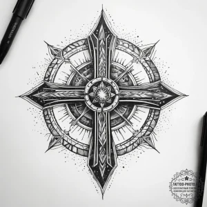 Tattoo sketch cosmic presence, tattoo line ar... - эскиз тату (№1757545664_0, 10.09.2025 23:07) — tattoo-photo.ru