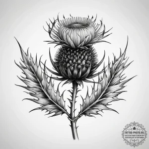 Tattoo sketch thistle, artistic tattoo sketch... - эскиз тату (№1757548371_0, 10.09.2025 23:52) — tattoo-photo.ru
