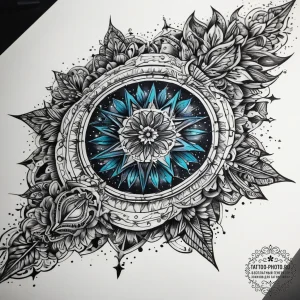 Tattoo sketch cosmic space, artistic tattoo s... - эскиз тату (№1757549533_0, 11.09.2025 00:12) — tattoo-photo.ru