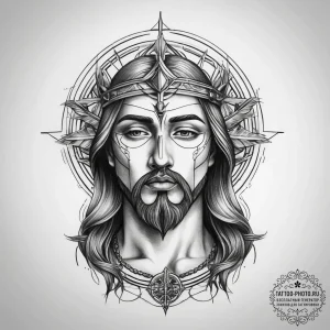 Tattoo sketch holy self - эскиз тату (№1757554772_0, 11.09.2025 01:39) — tattoo-photo.ru