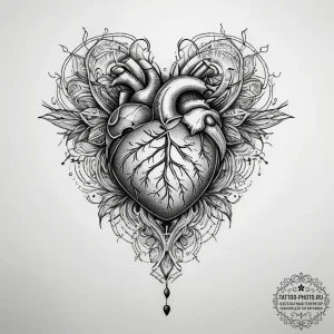 Tattoo sketch heart tattoo, tattoo drawing ou... - эскиз тату (№1757555544_0, 11.09.2025 01:52) — tattoo-photo.ru