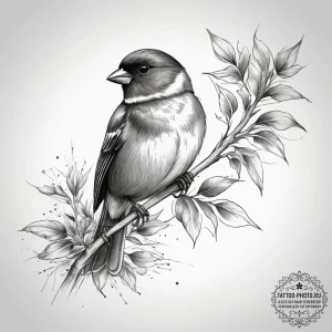 Tattoo sketch junco, tattoo line art, sepia t... - эскиз тату (№1757556709_0, 11.09.2025 02:11) — tattoo-photo.ru