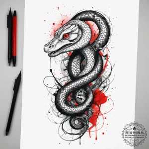 Tattoo sketch uraeus with a snake, ink illust... - эскиз тату (№1757558642_0, 11.09.2025 02:44) — tattoo-photo.ru