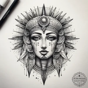 Tattoo sketch isis, artistic tattoo sketch, f... - эскиз тату (№1757559029_0, 11.09.2025 02:50) — tattoo-photo.ru