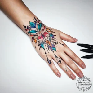 Tattoo sketch hands with a thread, artistic t... - эскиз тату (№1757562337_0, 11.09.2025 03:45) — tattoo-photo.ru